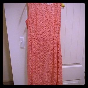 Eva Mendes lace sheath dress